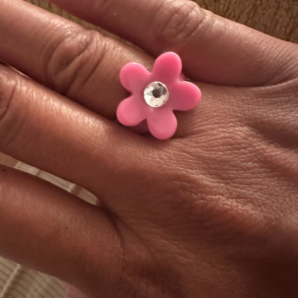 🌺 Pink Flower Ring